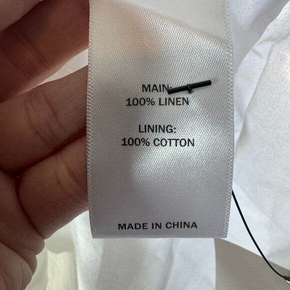 AJE RECURRENCE BELTED SMOCK DRESS White Size 8 - Picture 7 of 8